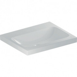 Geberit Aufsatzwaschtisch iCon Light 600x480mm o Hahnloch ohne Überlauf weiß