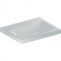 Geberit Aufsatzwaschtisch iCon Light 600x480mm o Hahnloch ohne Überlauf weiß