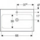 Geberit Aufsatzwaschtisch iCon Light 750x480mm m HL mit Überlauf weiß KT