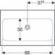 Geberit Aufsatzwaschtisch iCon Light 750x480mm o Hahnloch mit Überlauf weiß