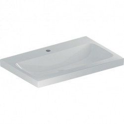 Geberit Aufsatzwaschtisch iCon Light 750x480mm m Hahnloch ohne Überlauf weiß