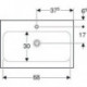 Geberit Aufsatzwaschtisch iCon Light 750x480mm m Hahnloch ohne Überlauf weiß