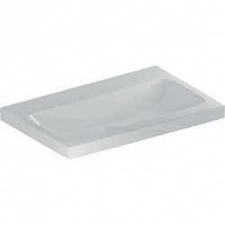 Geberit Aufsatzwaschtisch iCon Light 750x480mm o Hahnloch ohne Überlauf weiß