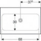 Geberit Aufsatzwaschtisch iCon Light 750x480mm o Hahnloch ohne Überlauf weiß