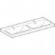 Geberit Doppelwaschtisch iCon Light 1200x480mm m Hahnloch mit Überlauf weiß