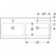Geberit Doppelwaschtisch iCon Light 1200x480mm m Hahnloch mit Überlauf weiß