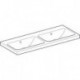 Geberit Doppelwaschtisch iCon Light 1200x480mm o Hahnloch mit Überlauf weiß