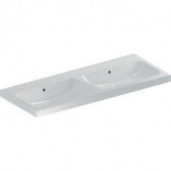 Geberit Doppelwaschtisch iCon Light 1200x480mm o HL mit Überlauf weiß KT