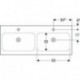 Geberit Doppelwaschtisch iCon Light 1200x480mm m Hahnloch ohne Überlauf weiß