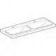 Geberit Doppelwaschtisch iCon Light 1200x480mm m Hahnloch ohne Überlauf weiß