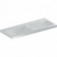 Geberit Doppelwaschtisch iCon Light 1200x480mm o Hahnloch ohne Überlauf weiß
