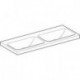 Geberit Doppelwaschtisch iCon Light 1200x480mm o HL ohne Überlauf weiß KT