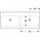 Geberit Doppelwaschtisch iCon Light 1200x480mm o HL ohne Überlauf weiß KT
