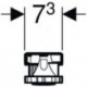 Geberit Duschwannenfuß-Set f Steinharz-Modelle 1100mm Höhe 60-120mm