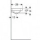 Geberit Handwaschbecken iCon Light 380x280mm o ÜL mit Hahnloch links weiß