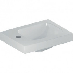 Geberit Handwaschbecken iCon Light 380x280mm o ÜL m Hahnloch links weiß KT