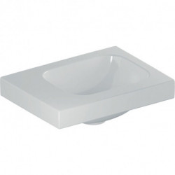 Geberit Handwaschbecken iCon Light 380x280mm o ÜL ohne Hahnloch links weiß