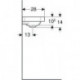 Geberit Handwaschbecken iCon Light 380x280mm o ÜL o Hahnloch links weiß KT