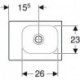 Geberit Handwaschbecken iCon Light 380x280mm o ÜL o Hahnloch links weiß KT