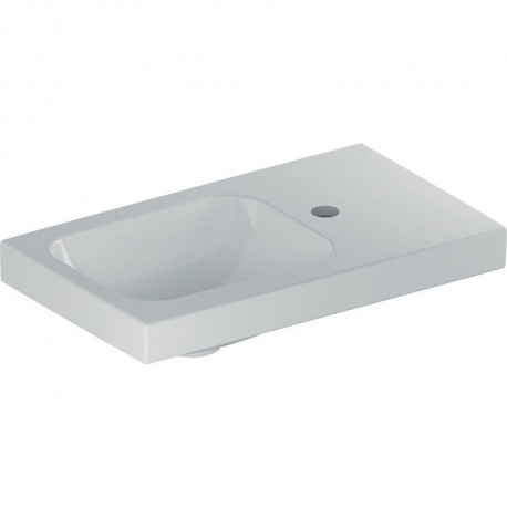 Geberit Handwaschbecken iCon Light 530x310mm m Abl. o ÜL m HL rechts weiß