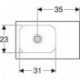 Geberit Handwaschbecken iCon Light 530x310mm m Abl. o ÜL o HL rechts weiß