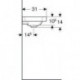 Geberit Handwaschbecken iCon Light 530x310mm m Abl. o ÜL o HL rechts weiß