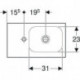 Geberit Handwaschbecken iCon Light 530x310mm m Abl. o ÜL m HL links weiß