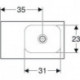 Geberit Handwaschbecken iCon Light 530x310mm m Abl. o ÜL o HL links weiß