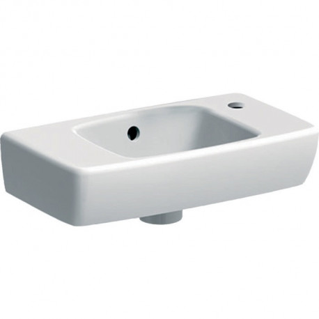 Geberit Handwaschbecken RENOVA COMPACT 450x250mm m ÜL Abl. li HL rechts weiß