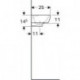 Geberit Handwaschbecken RENOVA COMPACT 450x250mm m ÜL Abl. re HL links weiß KT