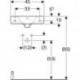 Geberit Handwaschbecken RENOVA COMPACT 450x250mm m ÜL Abl. re HL links weiß KT