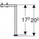 Geberit Möbelfuß SMYLE Square 2 Stück. verchromt Höhe 180mm