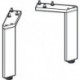 Geberit Möbelfuß SMYLE Square 2 Stück. verchromt Höhe 180mm