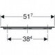 Geberit Möbelgriff iCon 517x19x33mm verchromt