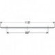 Geberit Möbelgriff iCon 1181x19x33mm sandgrau matt