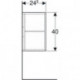 Geberit Seitenelement iCon 370x400x245mm weiß hochglanz
