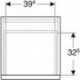Geberit Seitenschrank iCon 450x600x476mm we hochglanz/Griff vc