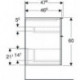 Geberit Seitenschrank iCon 450x600x476mm we hochglanz/Griff vc