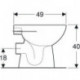 Geberit Stand-Tiefspül-WC RENOVA Abgang horizontal. teilgeschlossen weiß