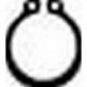 Pince de précision pour circlips extérieurs, becs droits, Dimensions : A 1, Ø d'arbre 10-25 mm, Long. 140 mm