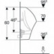 Geberit Urinal RENOVA trigonal Zul v hint Ab nach hinten weiß