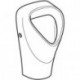 Geberit Urinal RENOVA trigonal Zul v hint Ab nach hinten weiß