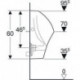 Geberit Urinal RENOVA trigonal Zul v ob Ab nach hinten weiß
