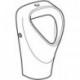 Geberit Urinal RENOVA trigonal Zul v ob Ab nach hinten weiß