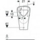 Geberit Urinal RENOVA trigonal Zul v ob Ab nach hinten weiß KT