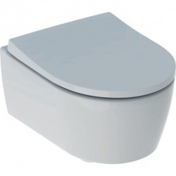 WC suspendu à fond creux Geberit iCon Rimfree verk. Saillie avec abattant WC blanc