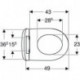 WC suspendu à fond creux Geberit iCon Rimfree verk. Saillie avec abattant WC blanc