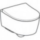 WC suspendu à fond creux Geberit iCon Rimfree verk. Saillie avec abattant WC blanc