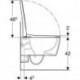 WC suspendu à fond creux Geberit iCon Rimfree verk. Saillie avec abattant WC blanc