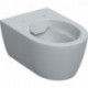 WC suspendu Geberit à fond creux iCon Rimfree. forme fermée blanc